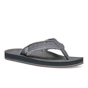 NEW SANUK men's fraid not sandal in charcoal